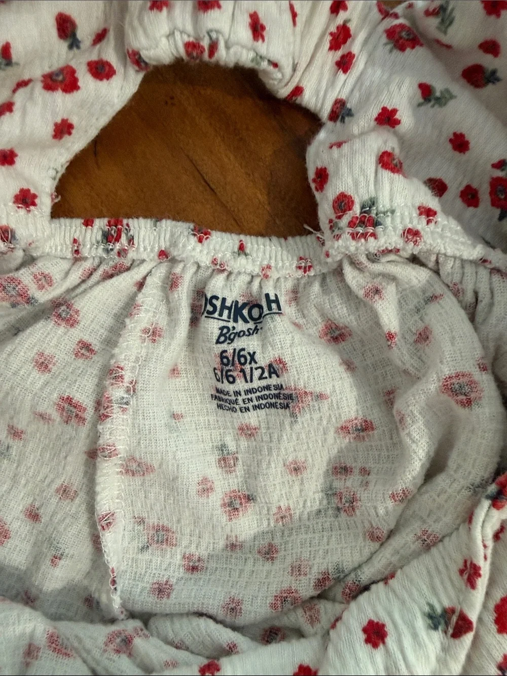 Girls' White and Red Floral Summer Romper
